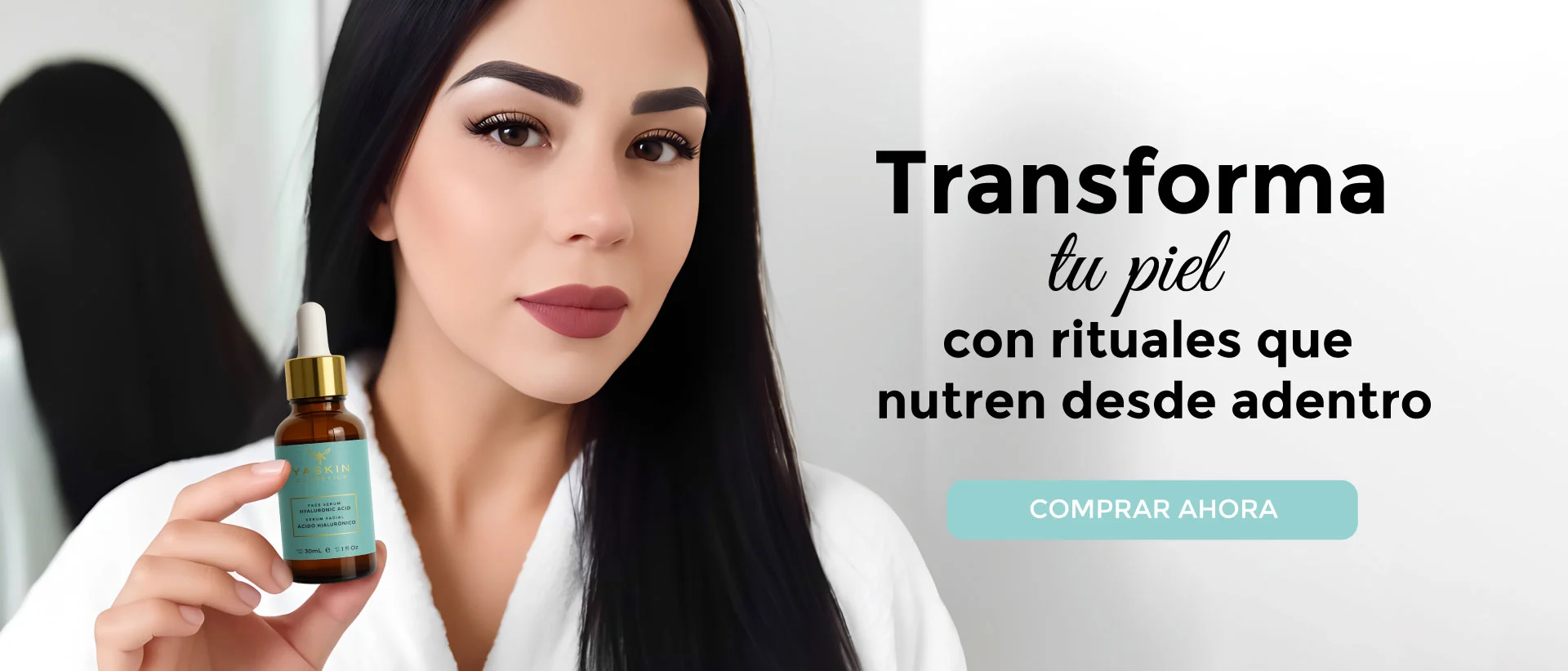 Serum de ácido hialurónico Yaskin para hidratar, revitalizar y rejuvenecer la piel.